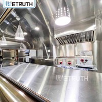 Remolque de Comida Wetruth, Camión de Comida Móvil con Cocina Completa, Equipamiento de Cocina Comercial Totalmente Equipado para Servicios de Comida Rápida