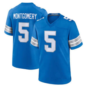 Jersey Sepak Bola USA 0 Gibbs 97 Hutchinson 16 Jared Goff 14 St Brown 20 Sanders 58 Sewell 5 Montgomery Kaos Jersey Jahitan - Product Image 5