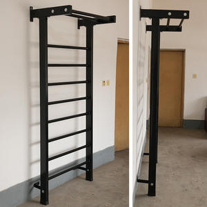 Venta al por mayor de acero comercial barra <span class=keywords><strong>horizontal</strong></span> barras paralelas hogar interior entrenamiento multifuncional <span class=keywords><strong>escalera</strong></span> sueca Barra de puesto de madera - Product Image 2