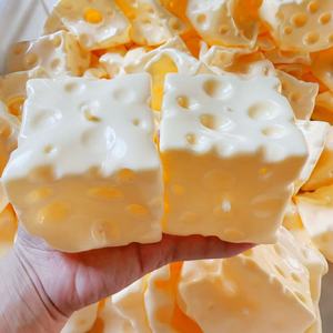 GL Crunchy Yellow Cheese Squishy Skin DIY Squishy Squishy Skins Bulk Empty Cheese Stress Ball Skin Sell TPR with Cover - Product Image 3