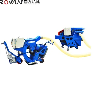 Hand pushed road shot blasting machine efficiently cleans steel plate rust