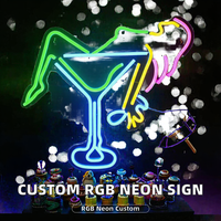 Enseigne néon LED RGB rétroéclairée personnalisée en acrylique flexible étanche pour la publicité dans les hôtels, centres commerciaux, bureaux, bars et magasins