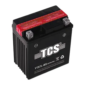 12V 9ah YTX7L-BS toutes sortes de batteries sèches/batterie de scooter électrique avec l'usine de plat