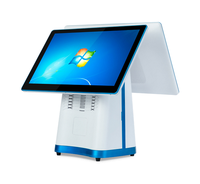 Terminal de caisse tactile POS à double écran avec Windows 10/11 et Android 4G/WiFi pour utilisation commerciale en supermarché