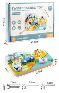 Banc d'outils en bois, jouets de construction, jouets STEM, pour enfants d'âge préscolaire de 3, 4, 5 ans, cadeau d'anniversaire pour garçon, boîte à outils pour enfants avec perceuse - Product Image 6