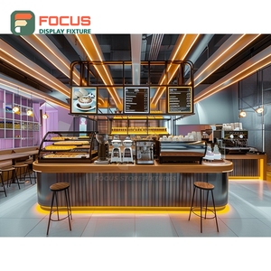 Vitrina de Lujo para Café, Alta, con Puerta de Vidrio, Acabado en Madera de Nogal, para Exhibición de Productos en Cafeterías - Product Image 6