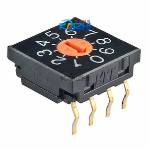 Em estoque interruptor de marca original rotativo dip bcd 100ma 5v FR01FR10P-W-S