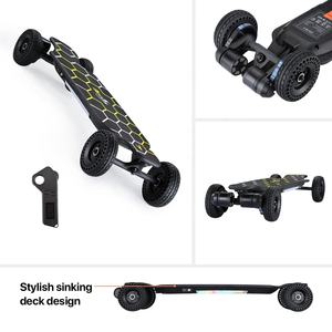 Double entraînement par courroie 40 km/h Étanche Électrique Skateboard Off-Road Mountain Board 20km Portée 6 pouces Maple <span class=keywords><strong>Deck</strong></span> ABEC-7 Roulements 150kg - Product Image 6