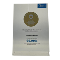 Plaque de trophée moderne, portable et écologique en acrylique transparent avec support, design imprimé UV personnalisé, présentoir