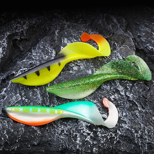 เหยื่อปลอมแบบนิ่ม 15 ซม. 15 สี รุ่น T-Tail Swimbait สำหรับตกปลาแบส วอลอาย หางสีดำ สมจริง เหมาะสำหรับตกปลาทะเล - Product Image 6