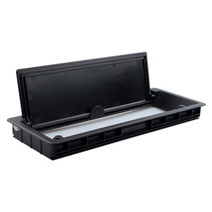 Caja Rectangular para Gestión de Cables, Guía de Cables de Escritorio de Plástico con Tapa Abatible, Amortiguador de Impactos, Cubierta Decorativa para Orificios de Cables, Bandejas para Cables - Product Image 2