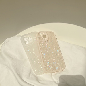 Funda para Teléfono con Textura de Concha Iridiscente para iPhone 17 16 15 14 13 12 11 Pro Max, Antigolpes, Minimalista, Suave - Product Image 4