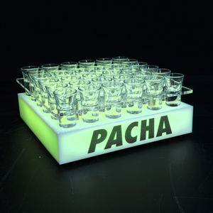 Bar LED porte-gobelet lumineux ensemble de verres à liqueur en acrylique; Cocktail Bullet Glass givré <span class=keywords><strong>Jagermeister</strong></span> Shot Glass Liquor Rack - Product Image 6