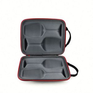 Estuche de Viaje de Lujo Personalizado para Copas de Vino, de Cuero Rígido, a Prueba de Golpes, con Interior de EVA, Bolsa de Transporte para Botellas y Copas de Vino - Product Image 2