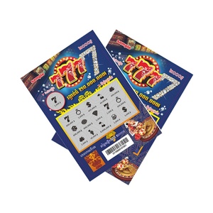 Cartes de remerciement personnalisées en papier imprimé, billets de loterie à gratter, en promotion - Product Image 1