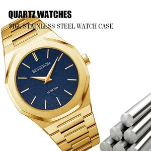 Customize Japan Movement Men <b>Watch</b> <b>Waterproof</b> Slim Thin Keep Moving Wristwatch Gold Engraved Logo Ultra Thin <b>Watches</b> for Men - Product Image 4