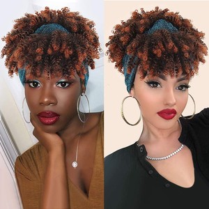 <span class=keywords><strong>Parrucca</strong></span> con Fascia per Capelli Sintetica <span class=keywords><strong>Afro</strong></span> Riccioli Kinky da <span class=keywords><strong>Donna</strong></span> Fujia, Lunghezza 4 Pollici, Senza Colla, Vendita Calda - Product Image 4