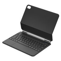 Clavier magique ultra-mince avec étui magnétique sans fil en alliage d'aluminium rétro-éclairé RVB pour clavier iPad