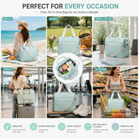 Sac isotherme souple avec fermeture éclair, grande capacité, sac fourre-tout pour le déjeuner, sac de rangement thermique pour aliments, sac de pique-nique de voyage