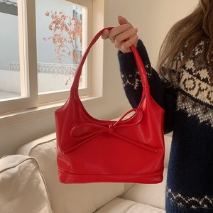 Bolso de hombro para mujer con lazo rojo, hebilla magnética, bolsillo con cremallera, uso diario, invierno 2024 - Product Image 2