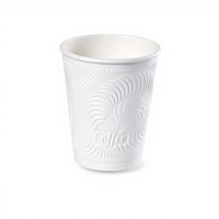 Gobelets à café en papier blanc gaufré de 12 oz, qualité alimentaire, jetables, pour boissons chaudes, pour café à emporter, hôtel et événements de mariage