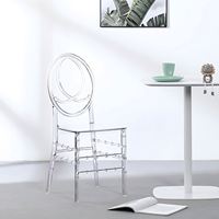 Chaises de Luxe pour Événements, Chaise de Mariage en Cristal, Chaises Hautes Transparentes en Acrylique, Chaise Fantôme pour Fête d'Adultes et Événements