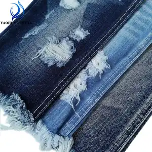 169 неэластичная Тяжелая хлопковая Полиэстеровая вискозная джинсовая ткань для джинсов