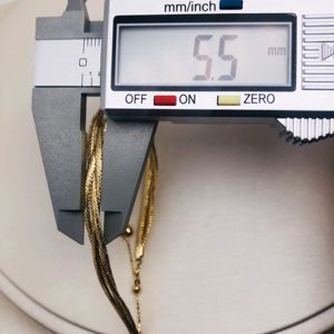 Pulsera Xinfly para Mujer 2024, Oro Puro de 18k, Cadena Trenzada de 3 Hilos de 5.5mm, para Mujeres y Niñas - Product Image 5