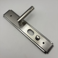 Gagang Pintu Kamar Tidur Stainless Steel Modern untuk Apartemen Desain Ambidextrous