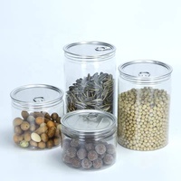 Boîte en plastique PET transparente hermétique multi-tailles avec anneau de traction, en vrac, vide, facile à ouvrir, fabriquée en Chine