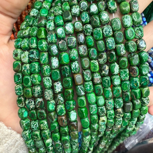 6*8Mm Không Thường Xuyên Hình Chữ Nhật Đầy Màu Sắc Imperial Jasper Đá Hạt <span class=keywords><strong>Cube</strong></span> Hình Chữa Bệnh Đá Quý Để Làm Đồ Trang Sức - Product Image 6