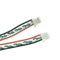 JST-SH 1.0MM 2/3/4/5/6/7/8/9 Pin konektor pria ganda kabel kawat silikon Terminal pre-crimp untuk Drone RC FPV sirkuit ESC