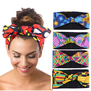 Modernas Bandas para la Cabeza con Lazos y Estampados Étnicos Africanos para Mujer, de Poliéster, para Yoga, Deportes y Entrenamiento, con Forro de Satén, 2023 - Product Image 2