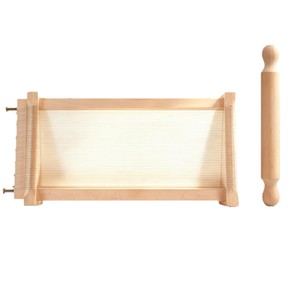 Coupe-nouilles en bois avec rouleau à pâtisserie, outil pour la préparation de pâtes maison, spaghetti et fettuccine - Product Image 5