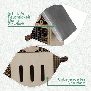 Holz Insekten haus Bienen nest Fliegendes Insekten haus Waben schmetterling Natürliches Holz Insekten haus, Insekten hotel, Bienen haus zum Aufhängen - Product Image 3