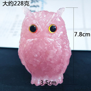 Figura de Búho de Cristal, Resina Epoxi, Decoración Animal para el Hogar u Oficina, Colección, Regalo - Product Image 3