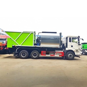 รถบรรทุก HOWO 8x4 8 ลูกบาศก์เมตร สำหรับงานแอสฟัลต์ 12 แมคคาดัม รถปูยางมะตอยแบบซิงโครนัส รถซีลกรวดแบบซิงโครนัส สำหรับงานบำรุงรักษาถนน - Product Image 4