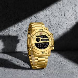 NAVIFORCE NF9241S allarme luminoso Business 9241 di marca di lusso in acciaio inossidabile <span class=keywords><strong>orologio</strong></span> <span class=keywords><strong>da</strong></span> <span class=keywords><strong>polso</strong></span> impermeabile retrò <span class=keywords><strong>orologio</strong></span> digitale - Product Image 2