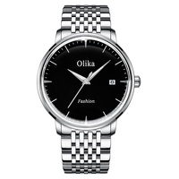 Montre mécanique automatique Olika pour homme, style minimaliste professionnel, bracelet en acier, résistance à l'eau 50m, 41mm