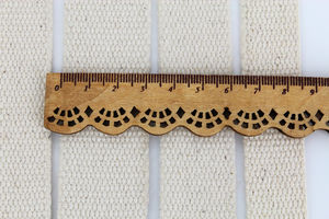 2cm 1インチ30/40/<span class=keywords><strong>50mm</strong></span>ワイドナチュラル厚手コットンリボンウェビングベルトバッグストラップバックキャンバスバインディングアクセサリー - Product Image 6