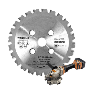 Hojas de Sierra Circular de Carburo de Tungsteno de Grado Industrial OEM de 110 mm, 1.6 mm, 24 Dientes, RC20, para Cortar Tubos de Hierro, para Uso en Máquinas - Product Image 1