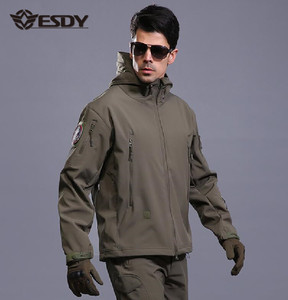 <strong>Black</strong> ESDY Outdoor Winter Softshell <strong>Jacket</strong> Men Tactical <strong>Fleece</strong> <strong>Jacket</strong> - Product Image 2