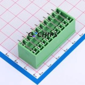 JL2EDGKRCH-50809G01 Plug-in Terminal Block Bent Lead Through Hole,P=5.08mm Board-to-Board / Socket - Closed 2x9P 5.08mm Green - Product Image 2
