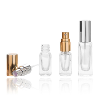 Vente flash 3ML 5ML 10ML 20ML 30ML 50ML Flacon de parfum en verre rectangulaire Flacon pulvérisateur séparé Flacon pulvérisateur de maquillage