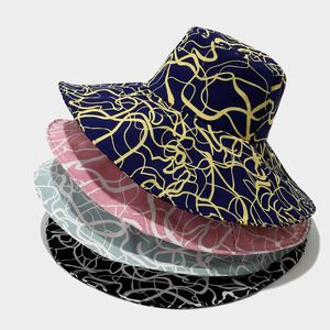 Summer New Wide Brim Print Design Bucket <b>Hat</b> Fashion Foldable Travel Beach <b>Hat</b> <b>for</b> Women - Product Image 3