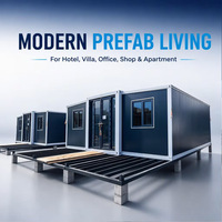 Maison préfabriquée personnalisée extensible, cabane pliable, conteneur mobile 20/30/40 pieds, maison modulaire préfabriquée en conteneur