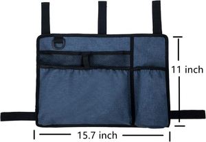 Panier de rangement pour déambulateur avec porte-gobelet, adapté aux déambulateurs pliants pour adultes, organisateur de rollator, pochette de transport et de rangement - Product Image 2