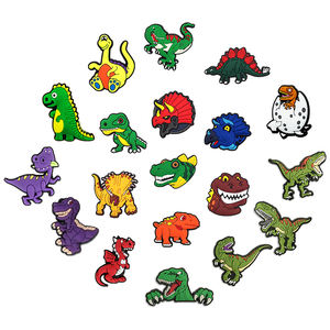 Vente chaude dessin animé <span class=keywords><strong>dinosaure</strong></span> conception chaussures breloques pour croc sabots personnalisé PVC chaussure décoration chaussures breloques pour enfants - Product Image 2