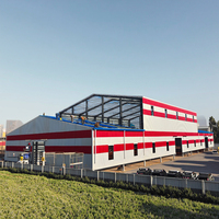 Structure en acier préfabriquée industrielle légère et moderne de 3000 m² à faible coût, avec ossature à pignon, soudage, pliage, découpe, couleur personnalisée 50+