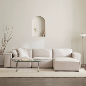 Canapé moderne <span class=keywords><strong>en</strong></span> forme de L, canapé d'angle, canapé modulaire, canapé <span class=keywords><strong>en</strong></span> tissu velours pour le salon - Product Image 5